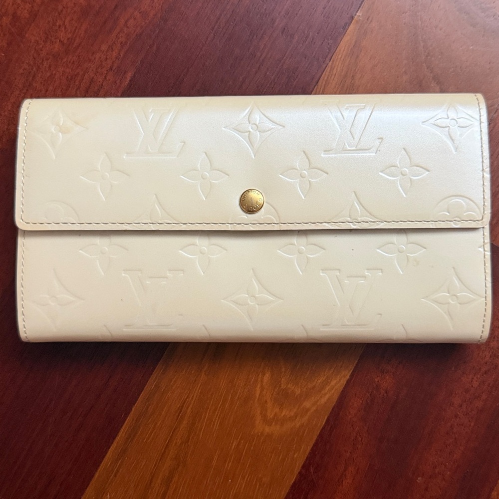 Louis Vuitton Beige Embossed Wallet